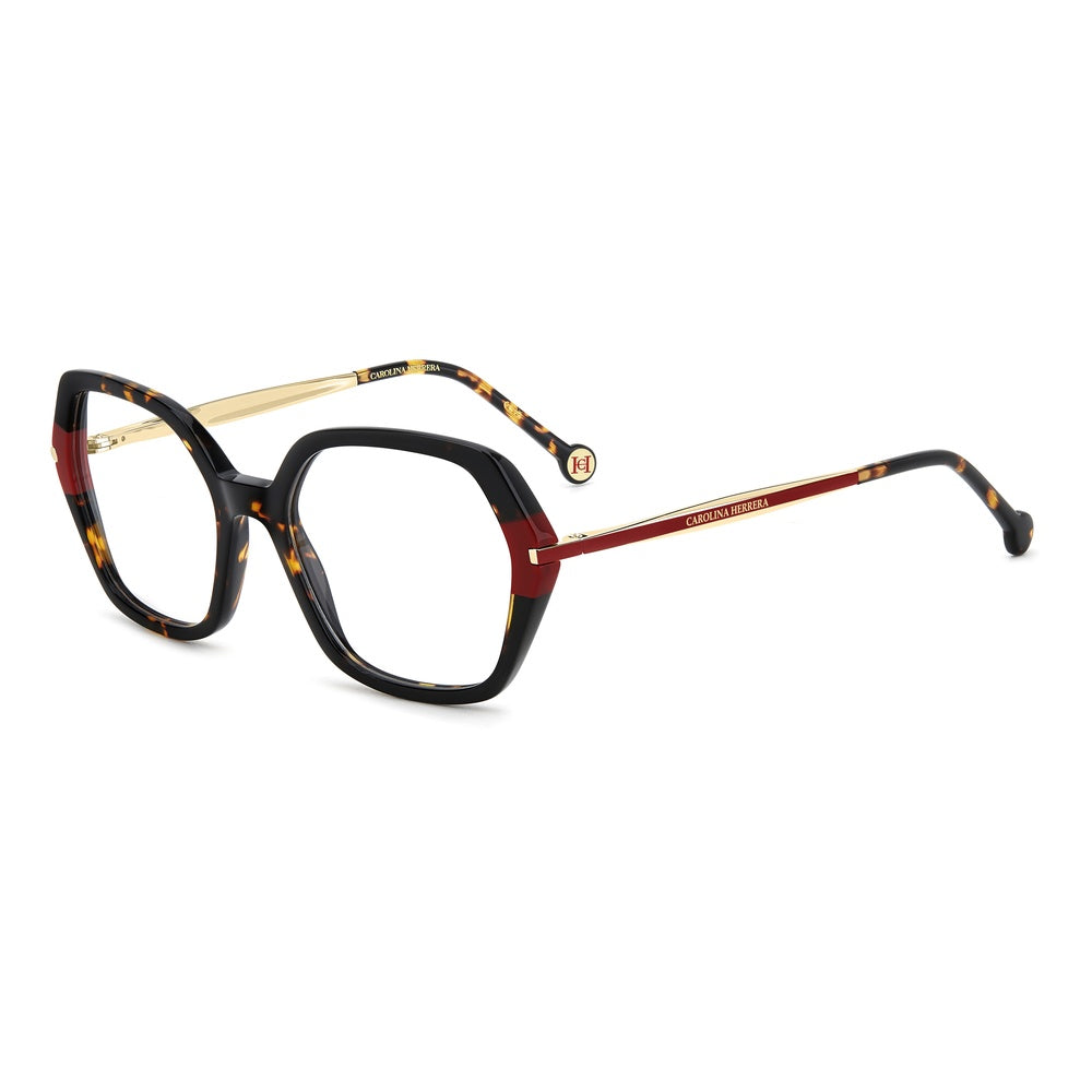 Gafas de vista Carolina Herrera femeninas, estilo cuadrada, montura de acetato, color de montura habana, color de lente transparente y calibre 54 mm - Envío 24/48 horas en España - Her 0310 086