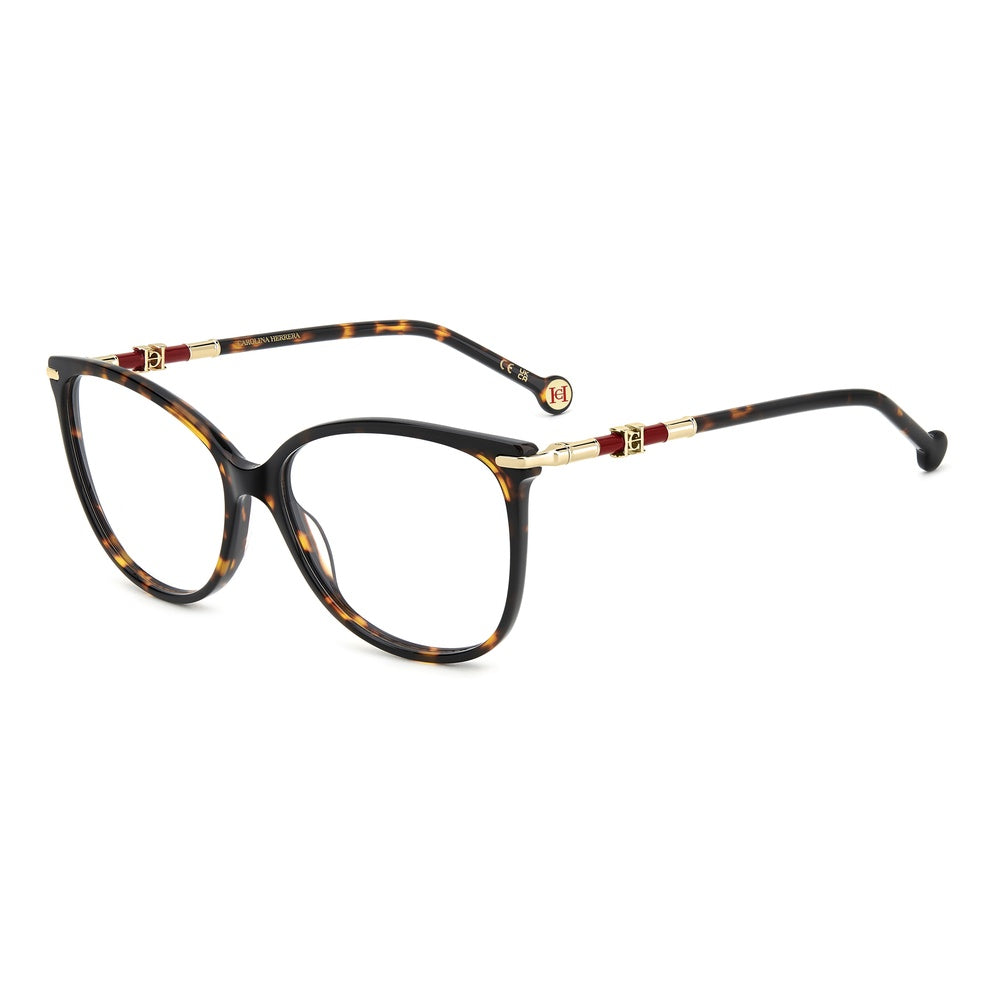 Gafas de vista Carolina Herrera femeninas, estilo rectangular, montura de acetato, color de montura habana, color de lente transparente y calibre 57 mm - Envío 24/48 horas en España - Her 0304 086