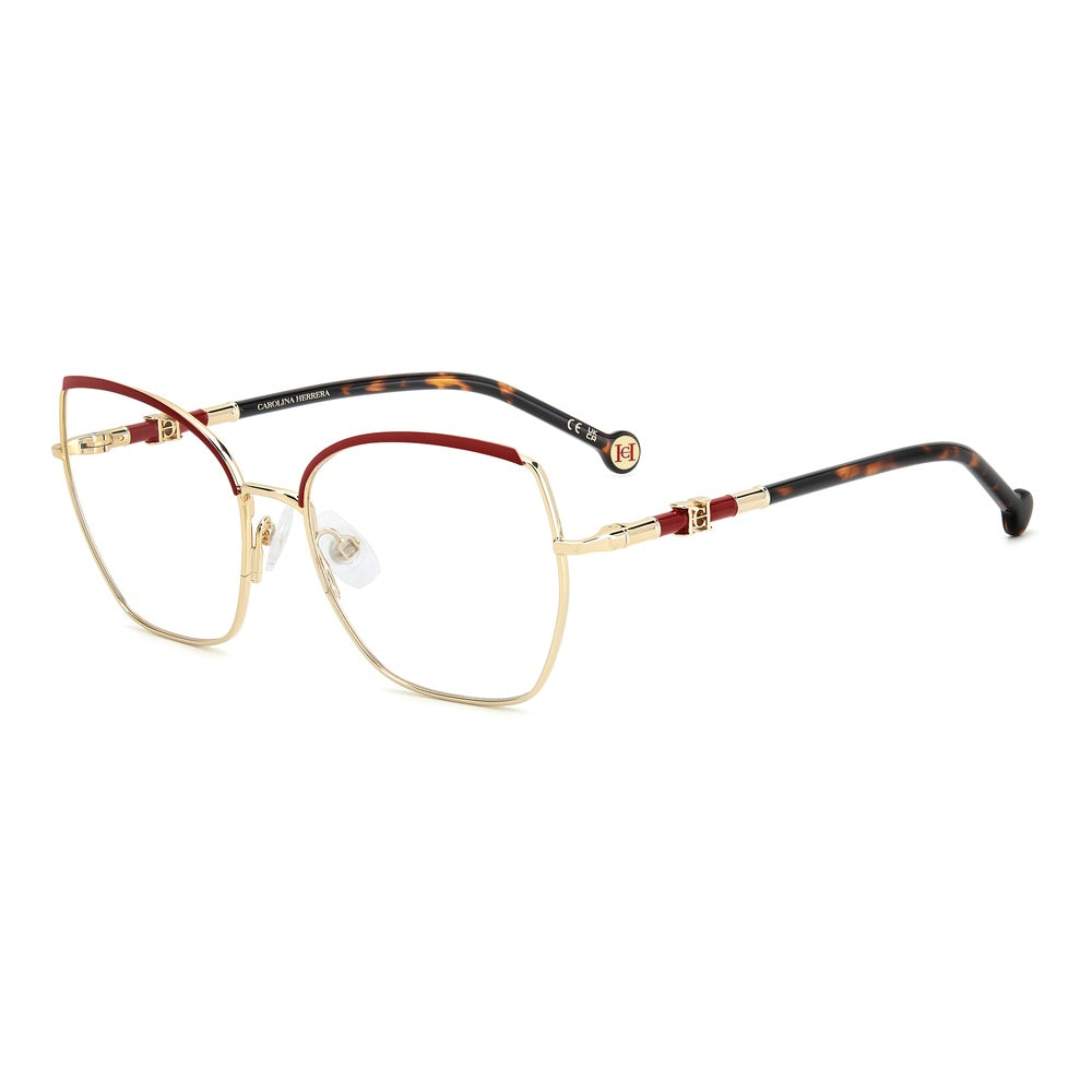 Gafas de vista Carolina Herrera femeninas, estilo mariposa, montura de metal, color de montura dorado, color de lente transparente y calibre 56 mm - Envío 24/48 horas en España - Her 0306 000