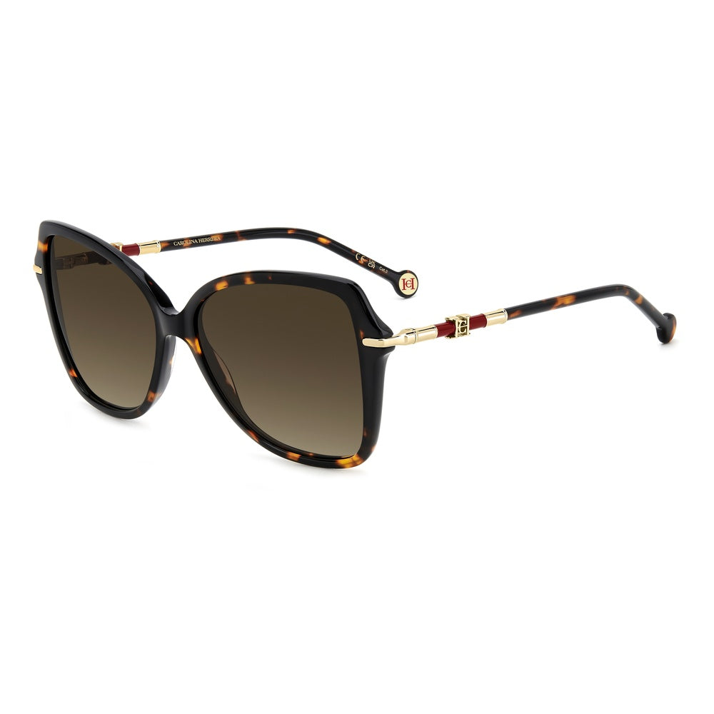 Gafas de sol Carolina Herrera femeninas, estilo mariposa, montura de acetato, color de montura habana, color de lente marron y calibre 56 mm - Envío 24/48 horas en España - Her 0302/S 086