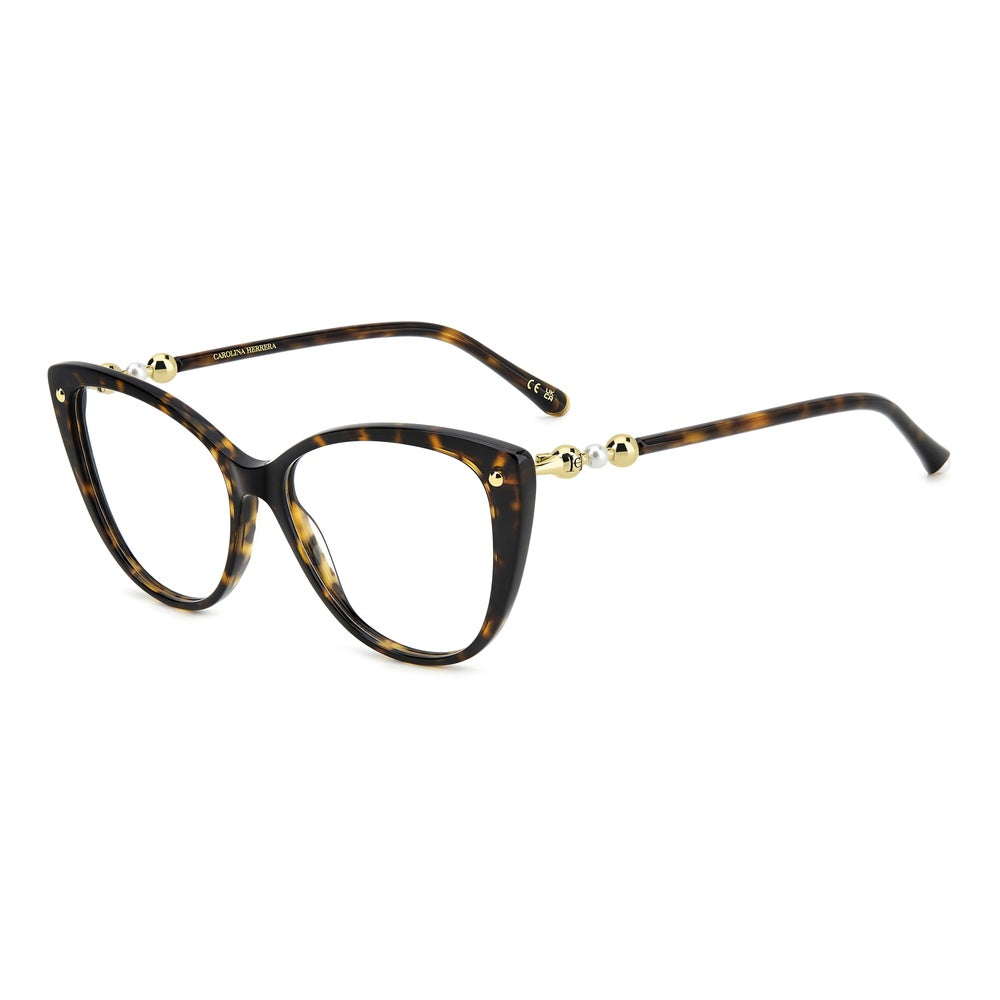 Gafas de vista Carolina Herrera femeninas, estilo ojo de gato, montura de acetato, color de montura habana, color de lente transparente y calibre 54 mm - Envío 24/48 horas en España - Her 0319 086