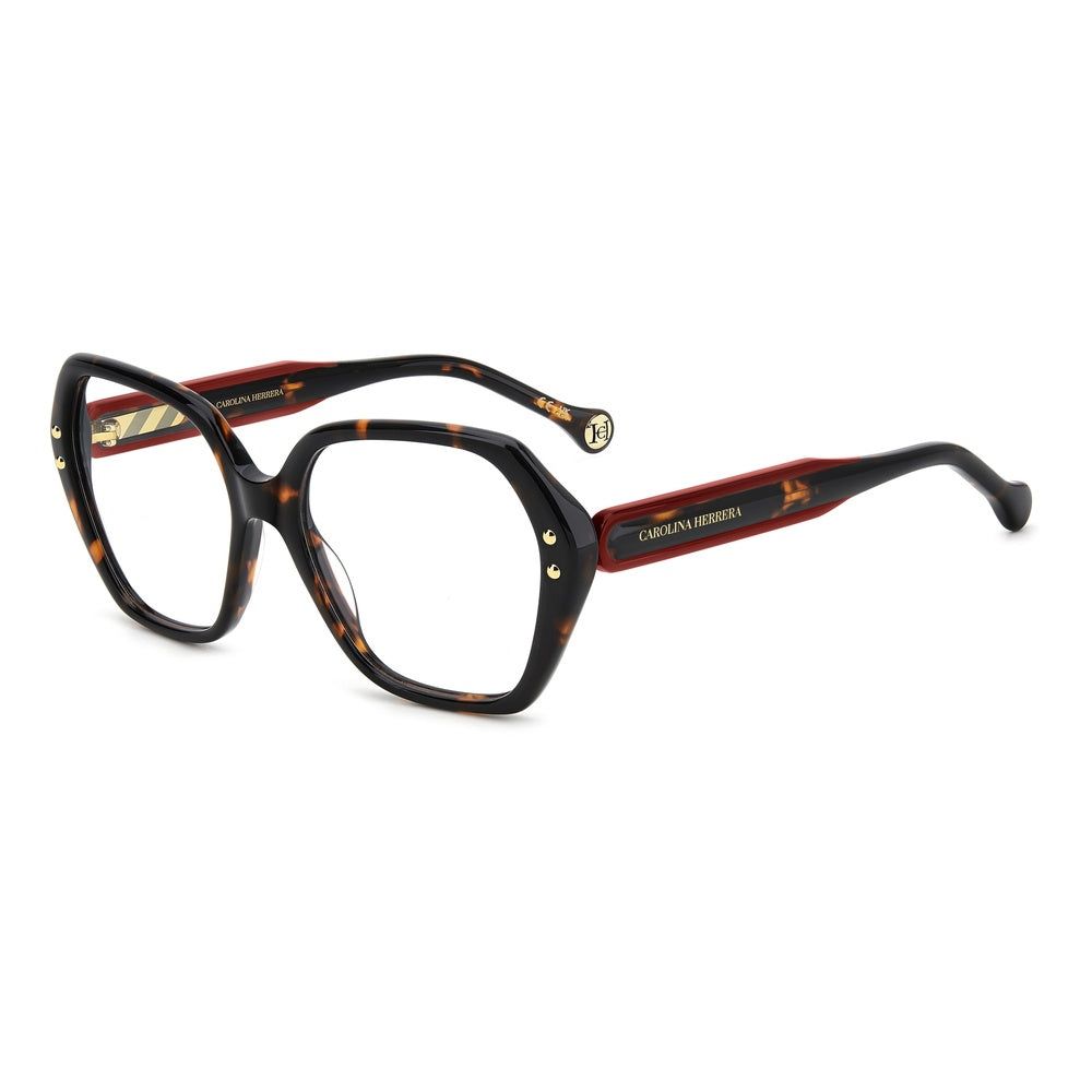 Gafas de vista Carolina Herrera femeninas, estilo mariposa, montura de acetato, color de montura habana, color de lente transparente y calibre 54 mm - Envío 24/48 horas en España - Her 0315 086
