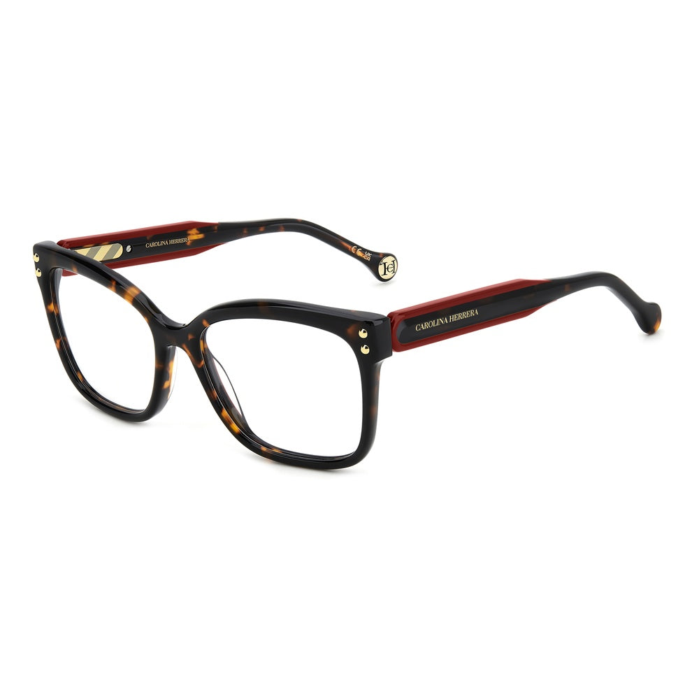 Gafas de vista Carolina Herrera femeninas, estilo rectangular, montura de acetato, color de montura habana, color de lente transparente y calibre 54 mm - Envío 24/48 horas en España - Her 0316 086