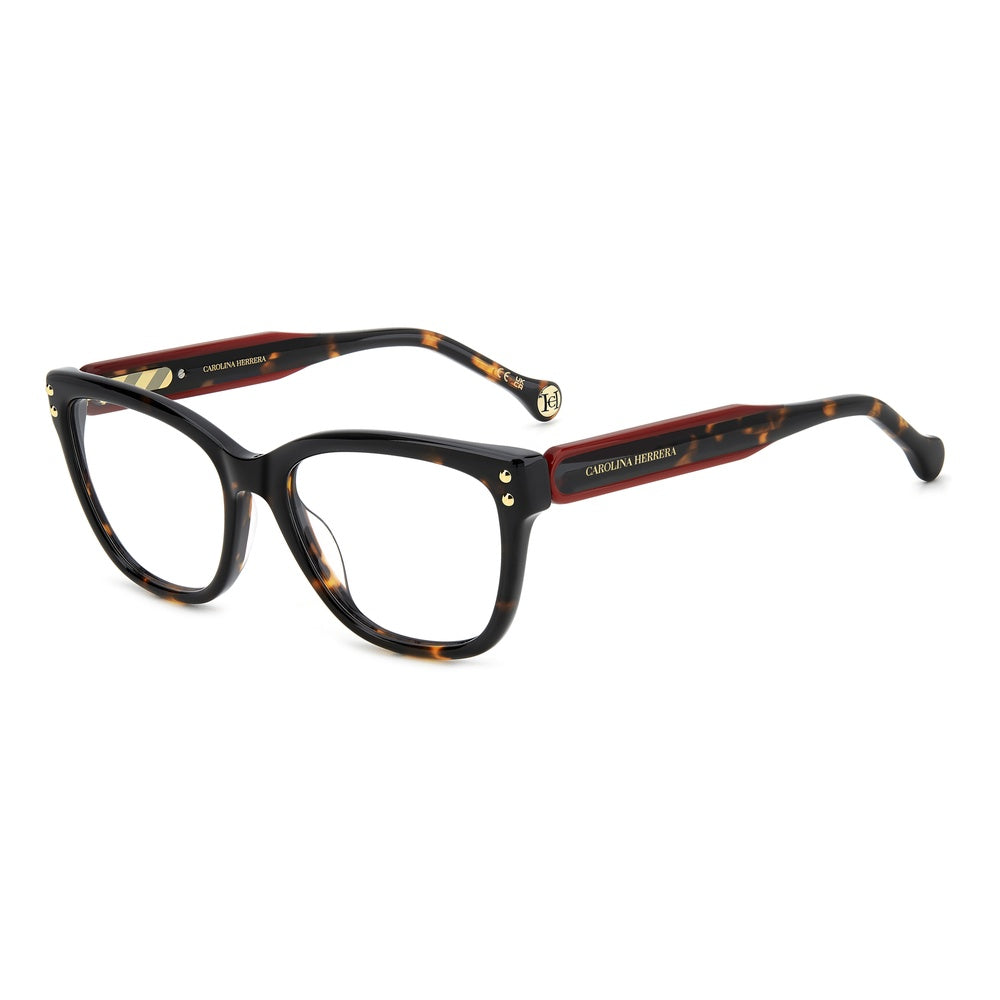 Gafas de vista Carolina Herrera femeninas, estilo rectangular, montura de acetato, color de montura habana, color de lente transparente y calibre 54 mm - Envío 24/48 horas en España - Her 0317/G 086