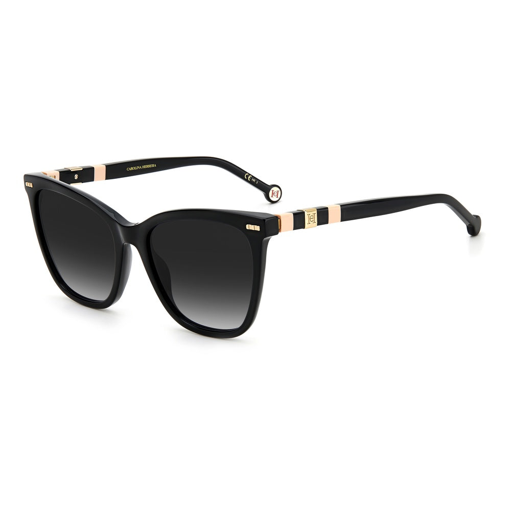 Gafas de sol Carolina Herrera femeninas, estilo rectangular, montura de acetato, color de montura negro, color de lente gris y calibre 55 mm - Envío 24/48 horas en España - Ch 0044/S 3H2