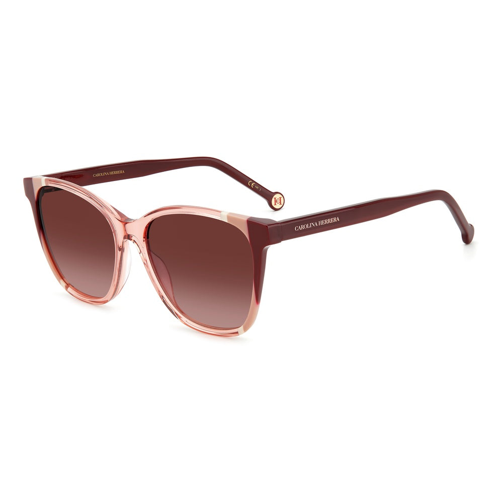 Gafas de sol Carolina Herrera femeninas, estilo rectangular, montura de acetato, color de montura transparente, color de lente rosa y calibre 57 mm - Envío 24/48 horas en España - Ch 0061/S C19