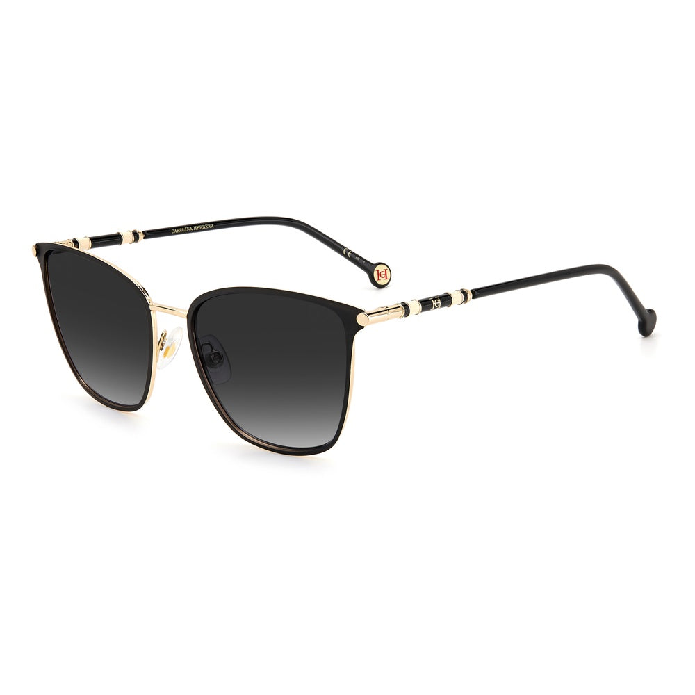 Gafas de sol Carolina Herrera femeninas, estilo rectangular, montura de metal, color de montura negro, color de lente gris y calibre 56 mm - Envío 24/48 horas en España - Ch 0030/S Rhl