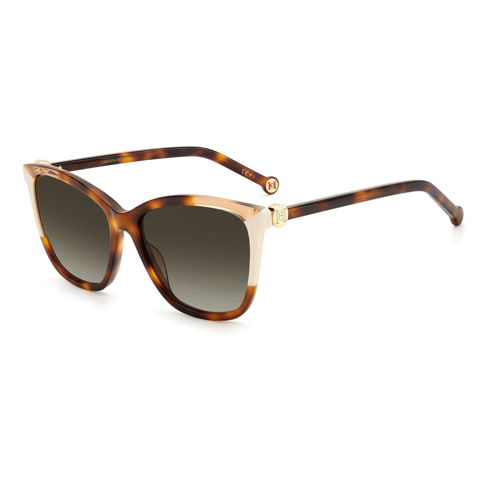 Gafas de sol Carolina Herrera femeninas, estilo rectangular, montura de acetato, color de montura habana, color de lente marron y calibre 58 mm - Envío 24/48 horas en España - Ch 0052/S C1H