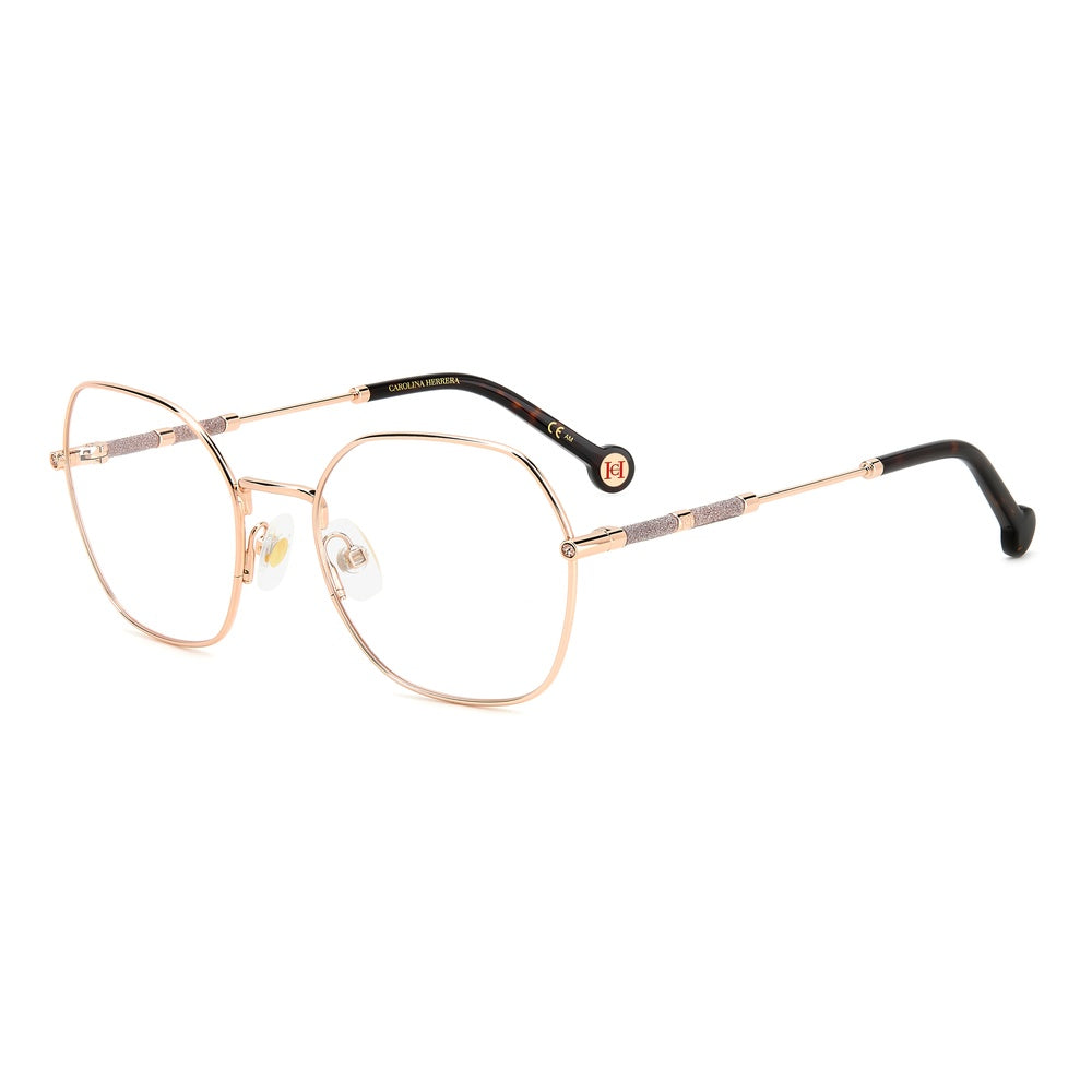 Gafas de vista Carolina Herrera femeninas, estilo rectangular, montura de metal, color de montura dorado, color de lente transparente y calibre 54 mm - Envío 24/48 horas en España - Her 0173 Ddb