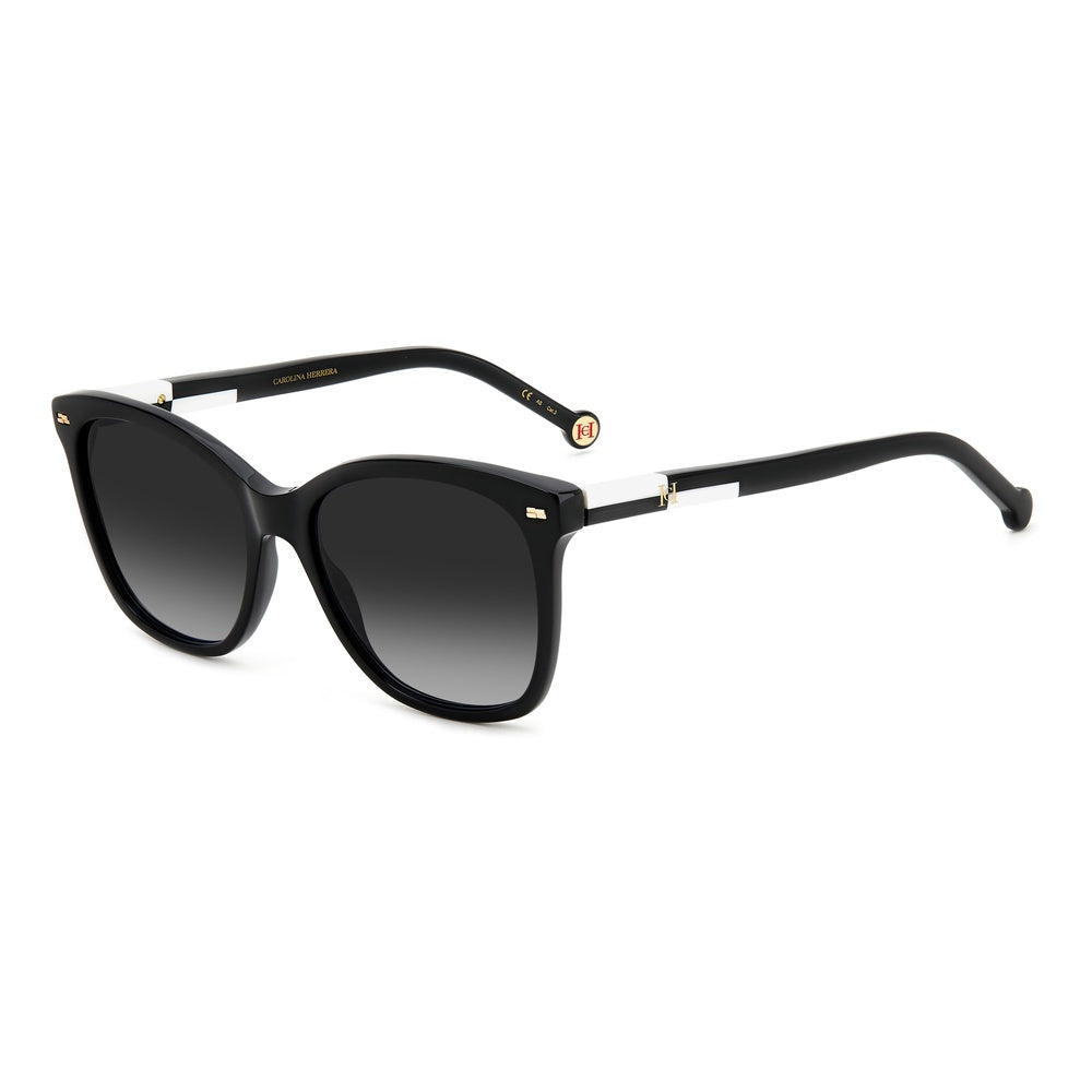 Gafas de sol Carolina Herrera femeninas, estilo rectangular, montura de acetato, color de montura negro, color de lente gris y calibre 54 mm - Envío 24/48 horas en España - Her 0137/S 80S