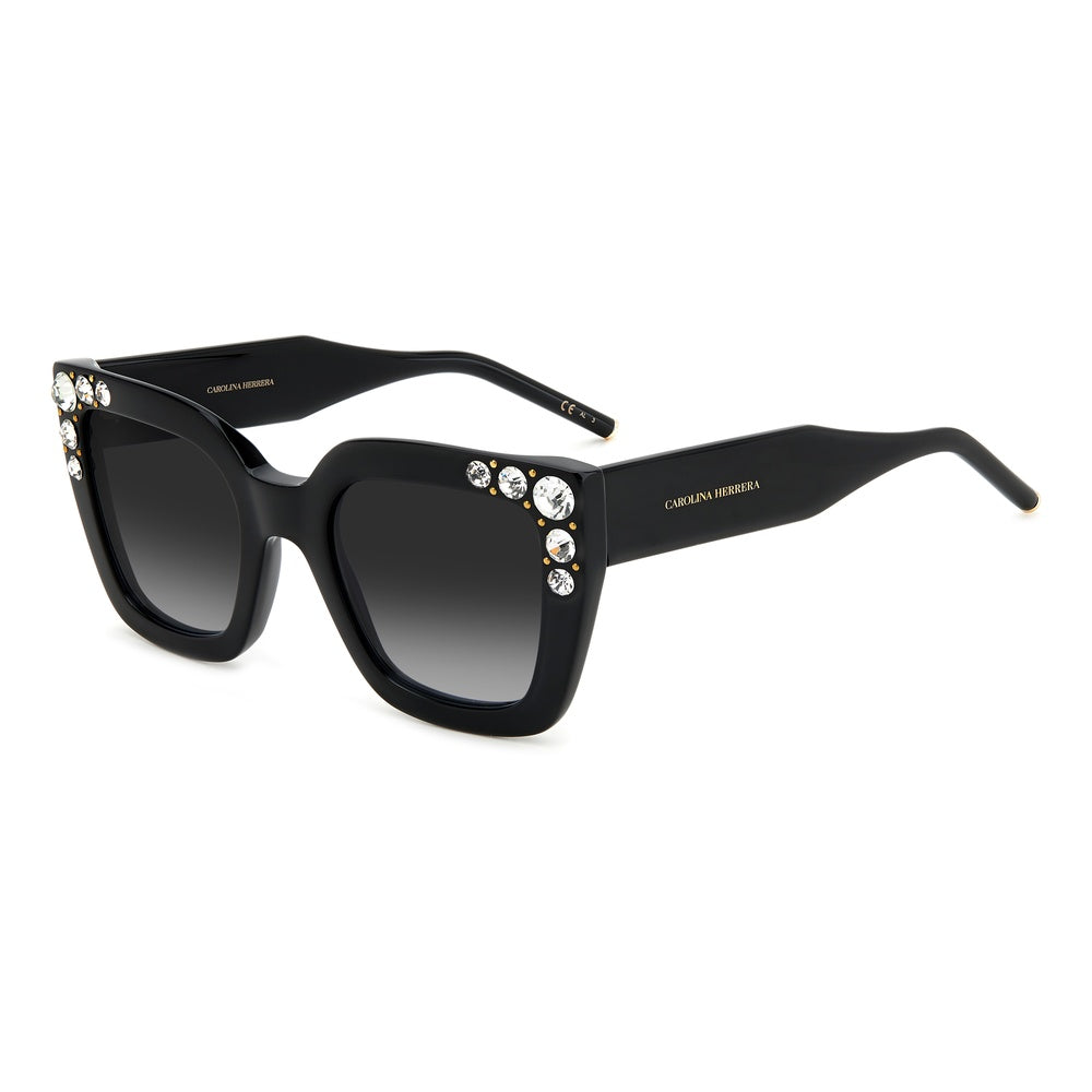 Gafas de sol Carolina Herrera femeninas, estilo cuadrada, montura de acetato, color de montura negro, color de lente gris y calibre 52 mm - Envío 24/48 horas en España - Her 0130/S 807