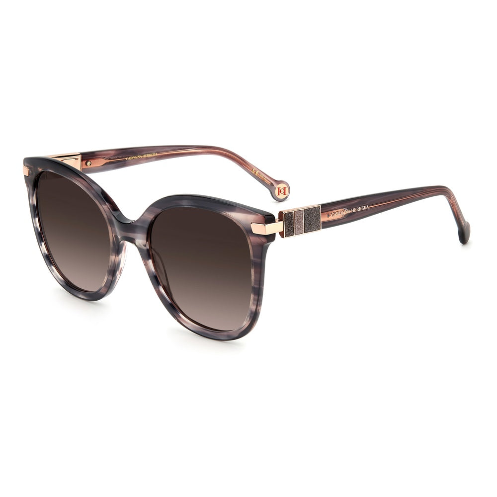 Gafas de sol Carolina Herrera femeninas, estilo cuadrada, montura de acetato, color de montura rosa, color de lente marron y calibre 55 mm - Envío 24/48 horas en España - Her 0134/S 1Zx