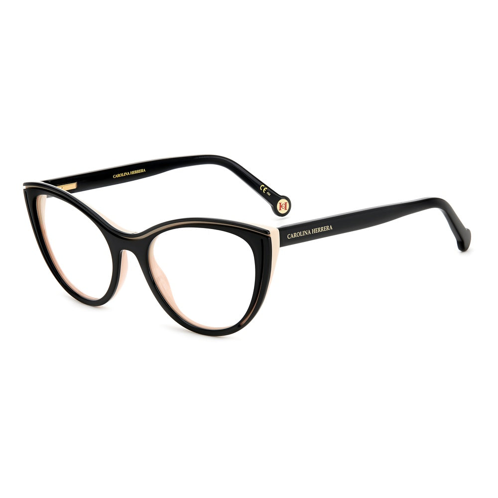 Gafas de vista Carolina Herrera femeninas, estilo ojo de gato, montura de acetato, color de montura negro, color de lente transparente y calibre 53 mm - Envío 24/48 horas en España - Her 0171 Kdx