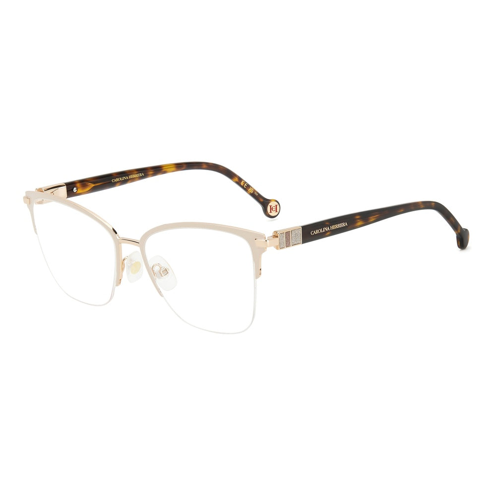 Gafas de vista Carolina Herrera femeninas, estilo rectangular, montura de metal, color de montura dorado, color de lente transparente y calibre 56 mm - Envío 24/48 horas en España - Her 0193 Eyr