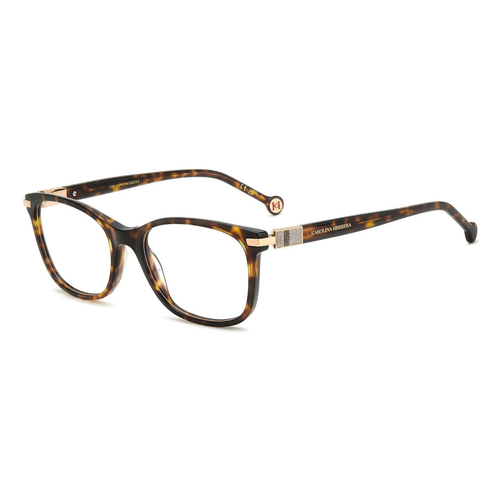 Gafas de vista Carolina Herrera femeninas, estilo rectangular, montura de acetato, color de montura habana, color de lente transparente y calibre 53 mm - Envío 24/48 horas en España - Her 0201 2Ik