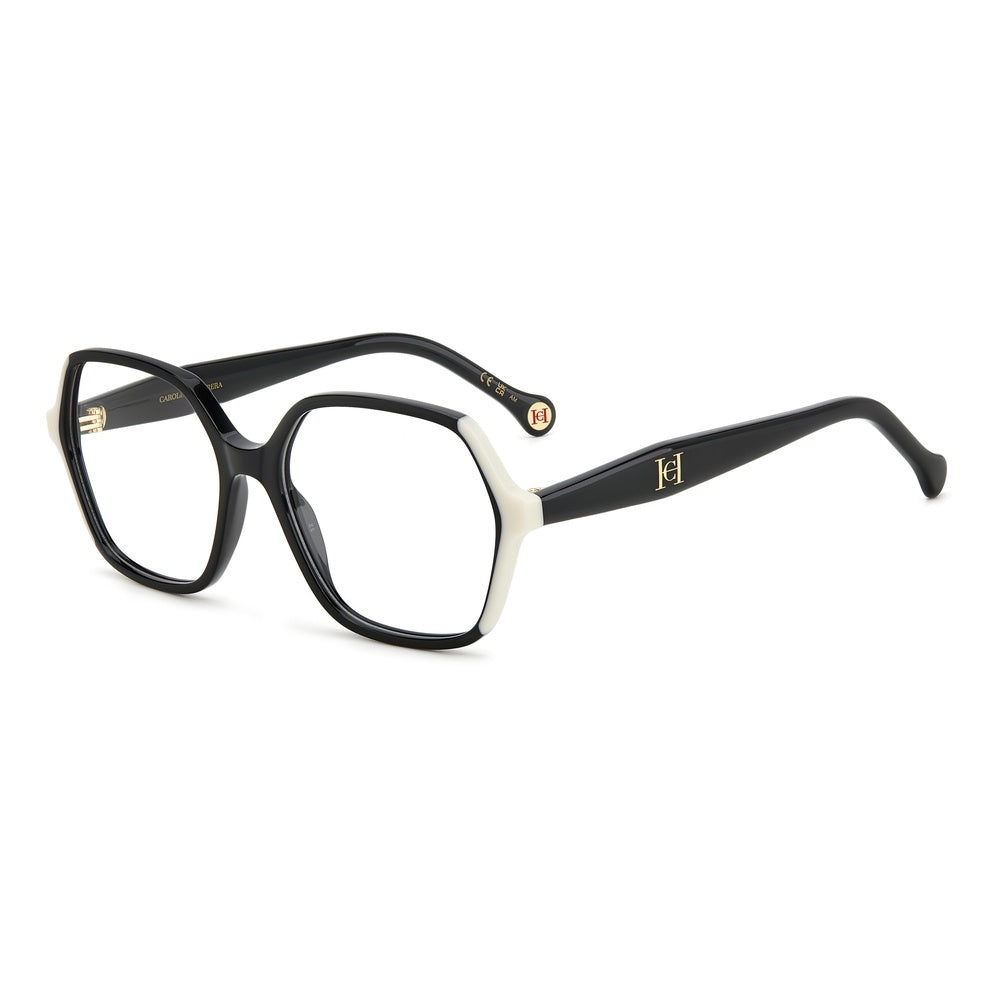 Gafas de vista Carolina Herrera femeninas, estilo cuadrada, montura de acetato, color de montura negro, color de lente transparente y calibre 54 mm - Envío 24/48 horas en España - Her 0203 80S