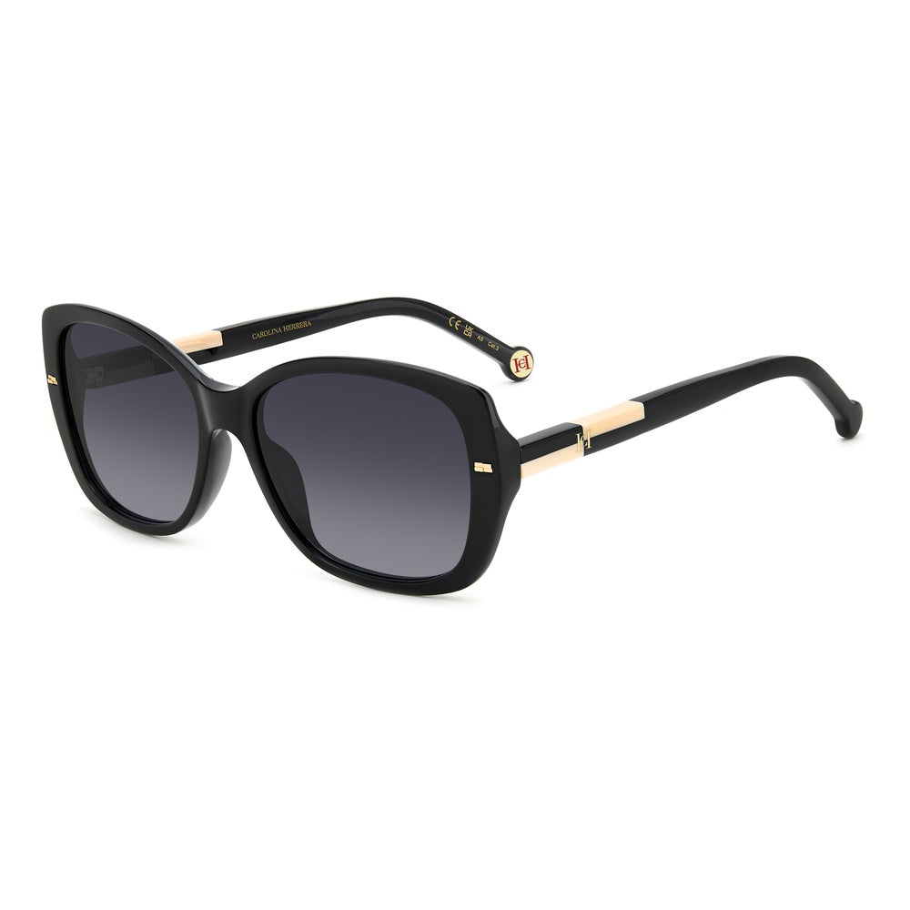 Gafas de sol Carolina Herrera femeninas, estilo rectangular, montura de acetato, color de montura negro, color de lente gris y calibre 56 mm - Envío 24/48 horas en España - Her 0176/G/S Kdx
