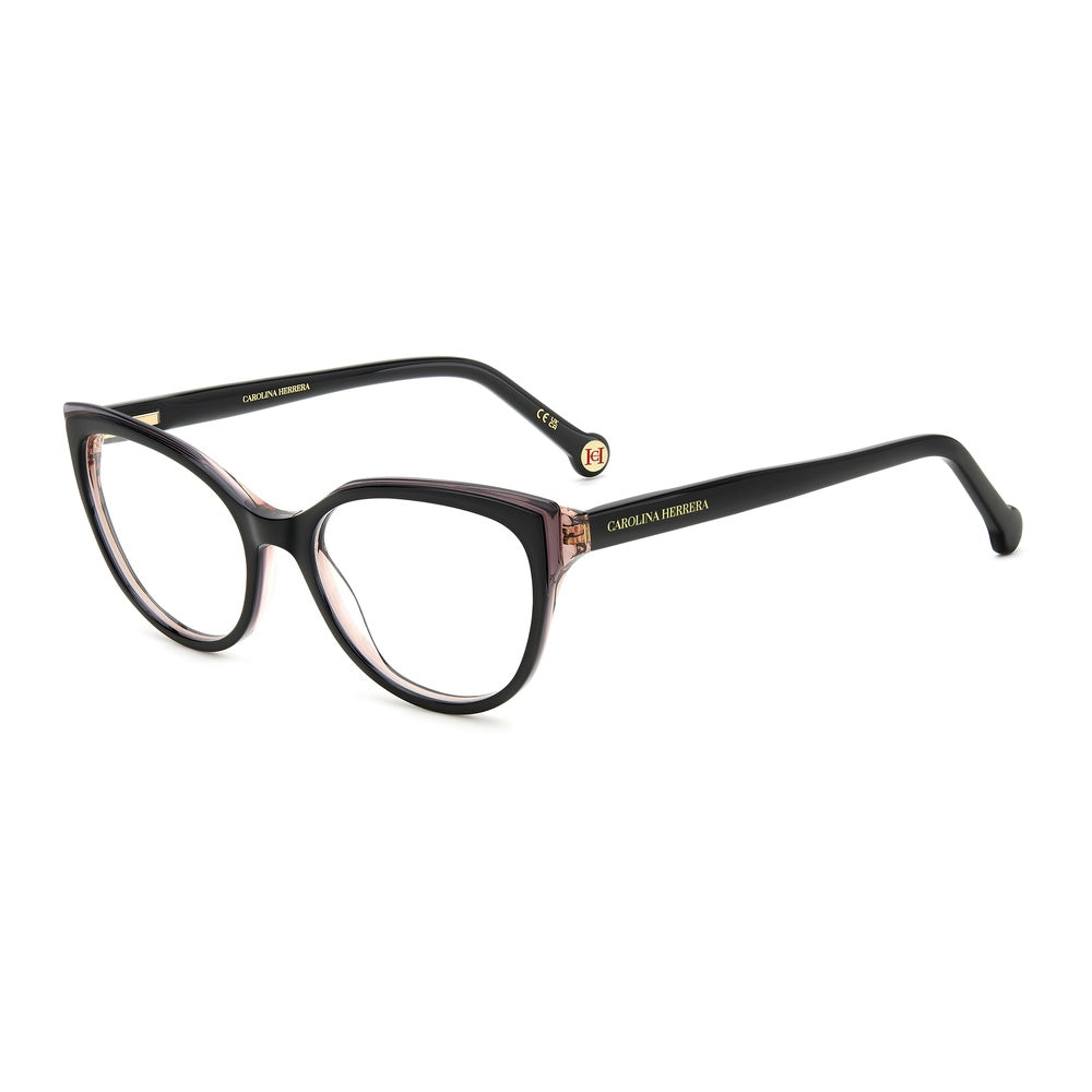 Gafas de vista Carolina Herrera femeninas, estilo rectangular, montura de acetato, color de montura negro, color de lente transparente y calibre 53 mm - Envío 24/48 horas en España - Her 0252 807