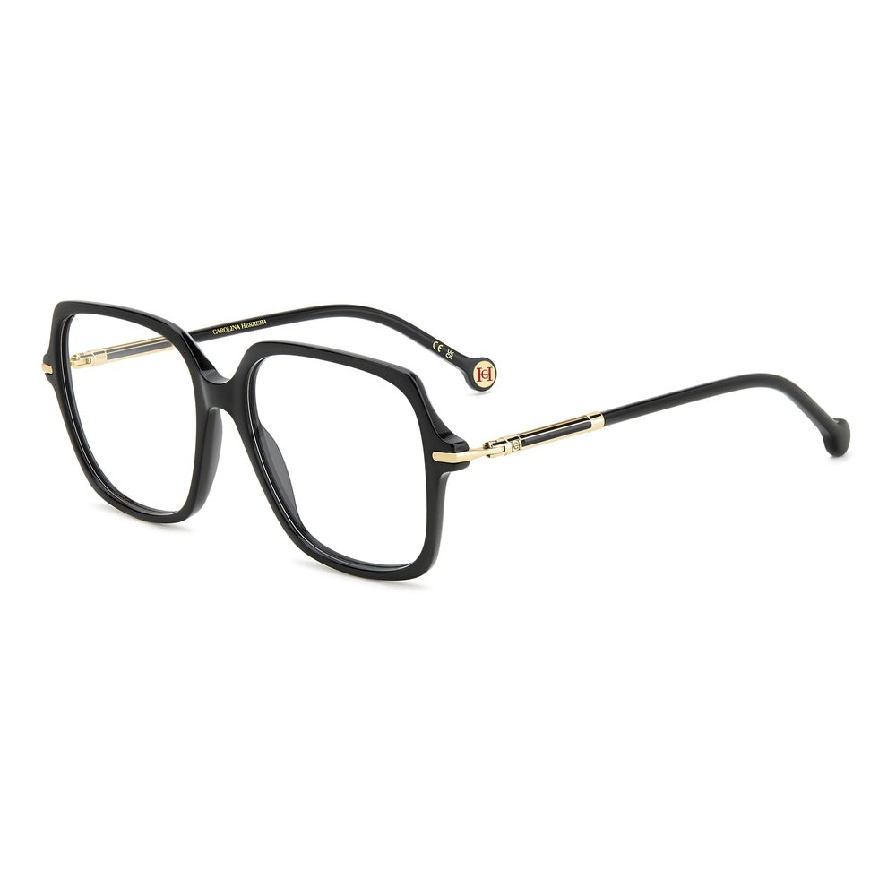 Gafas de vista Carolina Herrera femeninas, estilo cuadrada, montura de acetato, color de montura negro, color de lente transparente y calibre 54 mm - Envío 24/48 horas en España - Her 0233 807