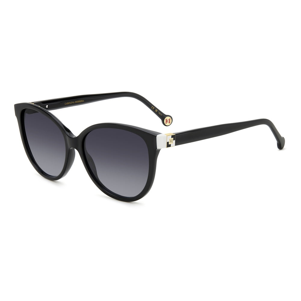 Gafas de sol Carolina Herrera femeninas, estilo ojo de gato, montura de acetato, color de montura negro, color de lente gris y calibre 56 mm - Envío 24/48 horas en España - Her 0237/S 80S