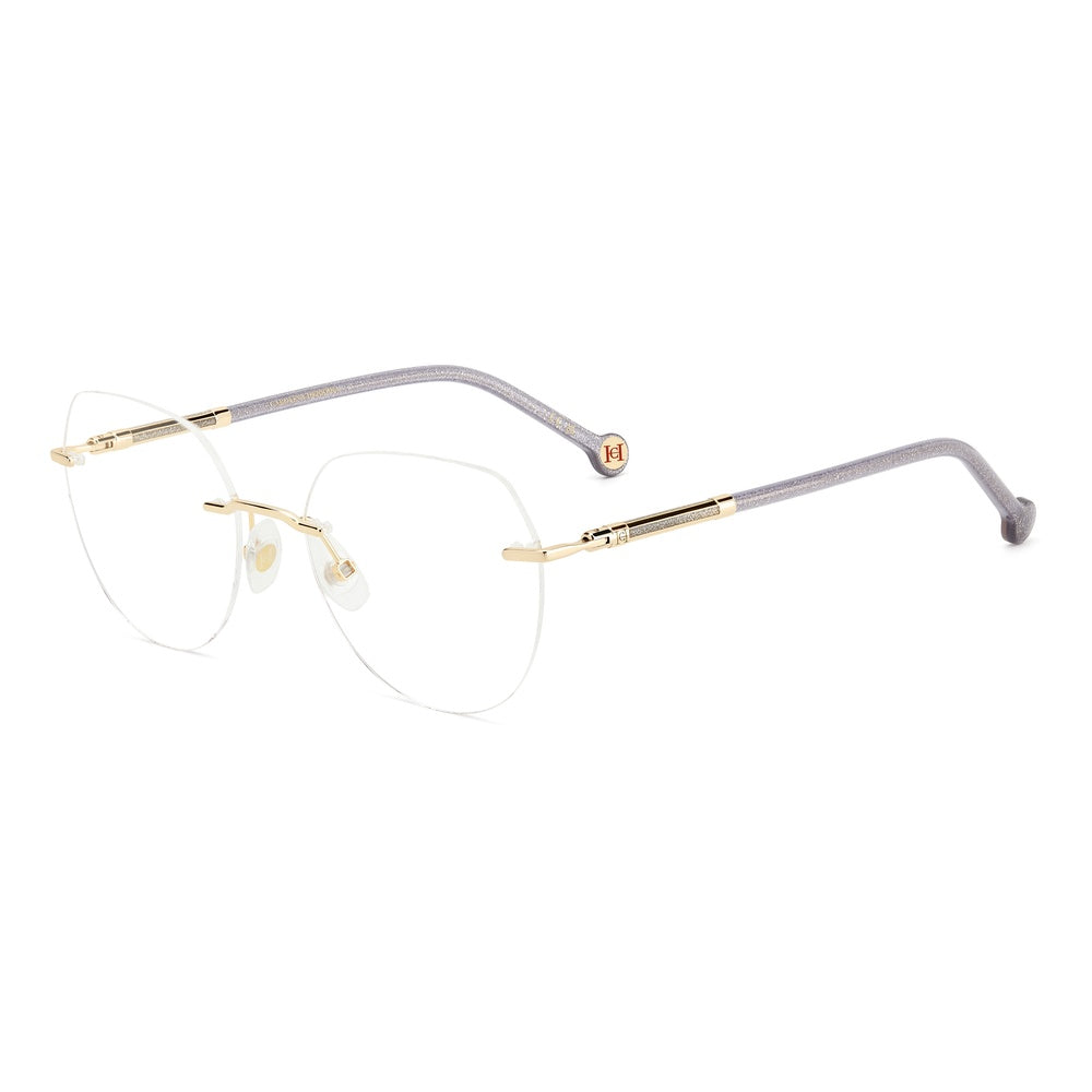 Gafas de vista Carolina Herrera femeninas, estilo redonda, montura de metal, color de montura negro, color de lente transparente y calibre 54 mm - Envío 24/48 horas en España - Her 0235 Lyw