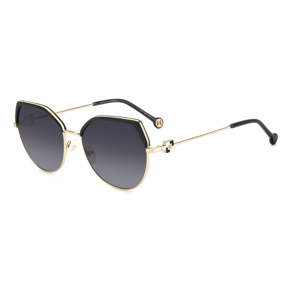 Gafas de sol Carolina Herrera femeninas, estilo redonda, montura de metal, color de montura negro, color de lente gris y calibre 56 mm - Envío 24/48 horas en España - Her 0238/S 2M2
