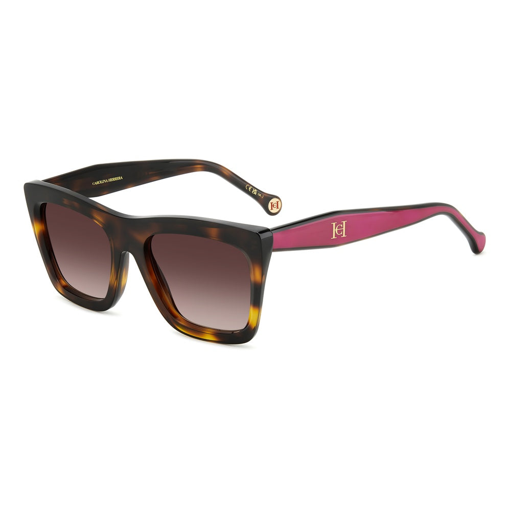 Gafas de sol Carolina Herrera femeninas, estilo rectangular, montura de acetato, color de montura habana, color de lente marron y calibre 53 mm - Envío 24/48 horas en España - Her 0226/S 0T4