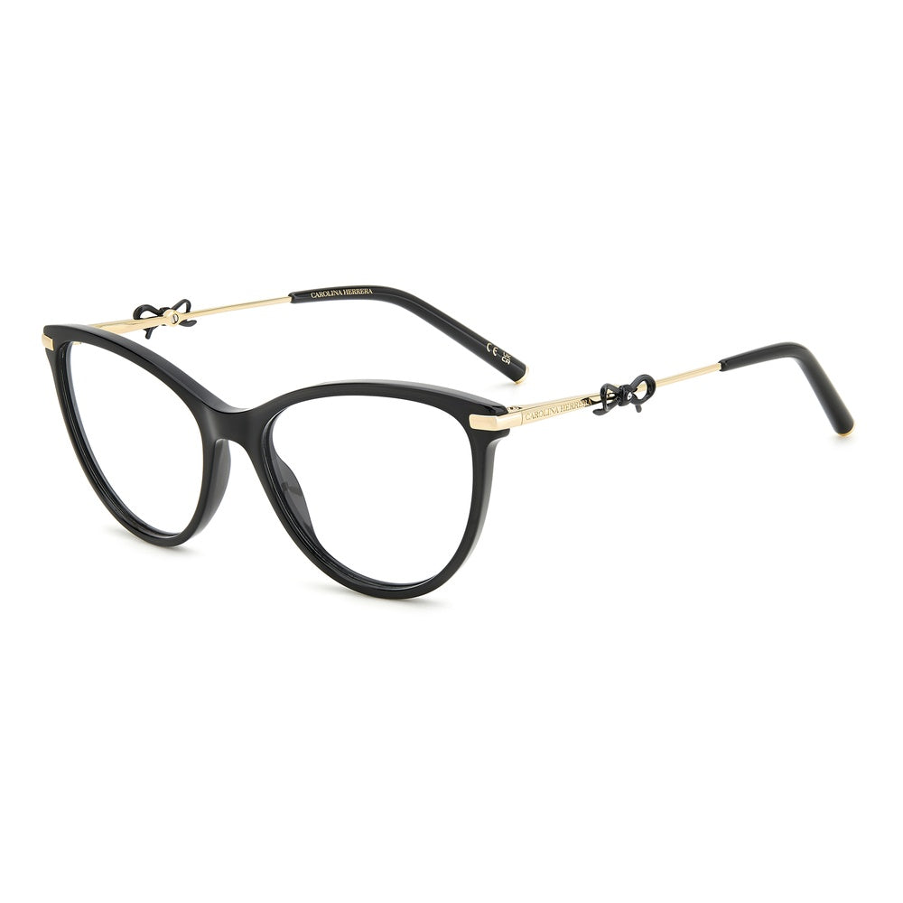 Gafas de vista Carolina Herrera femeninas, estilo rectangular, montura de acetato, color de montura negro, color de lente transparente y calibre 55 mm - Envío 24/48 horas en España - Her 0219 2M2