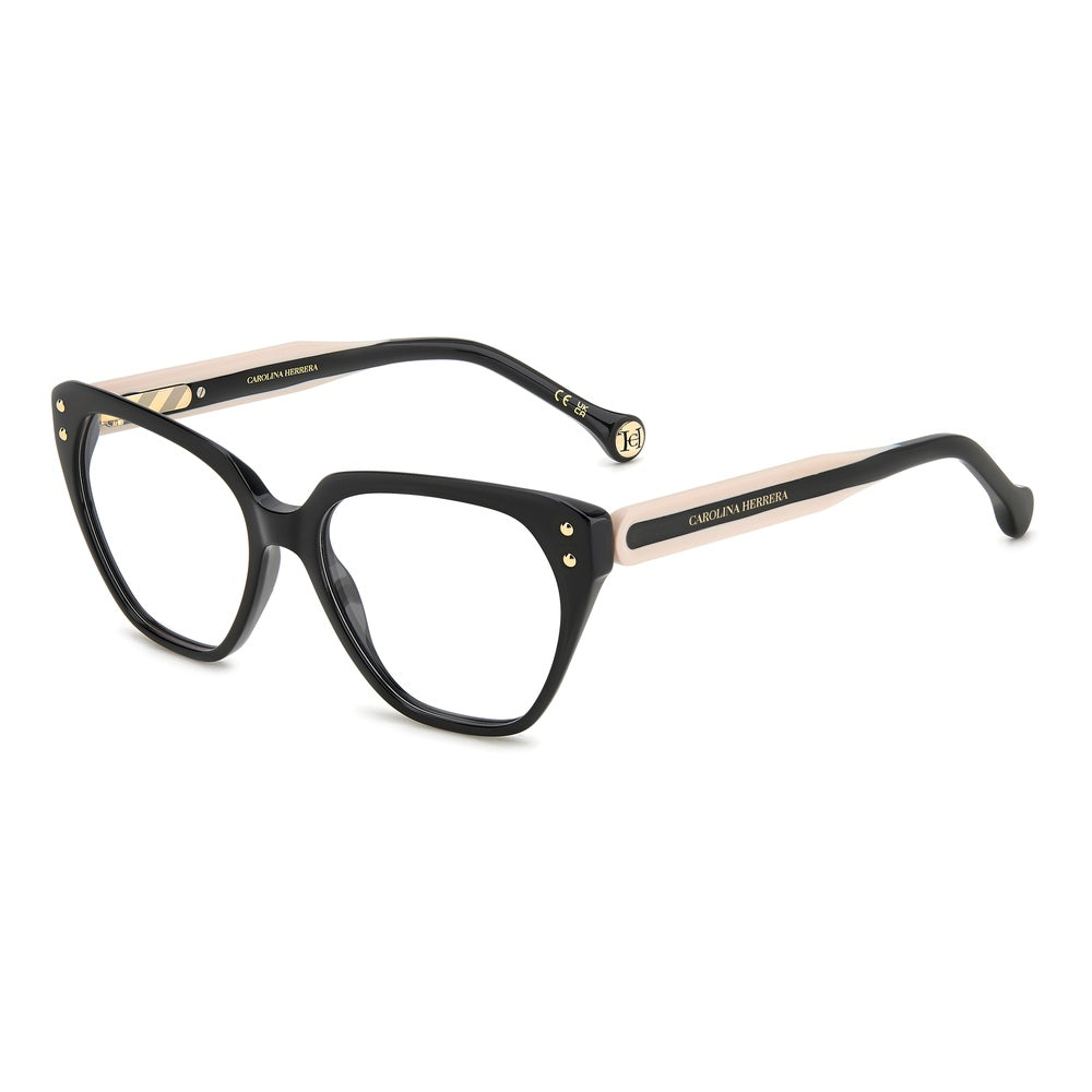 Gafas de vista Carolina Herrera femeninas, estilo rectangular, montura de acetato, color de montura negro, color de lente transparente y calibre 52 mm - Envío 24/48 horas en España - Her 0223 3H2