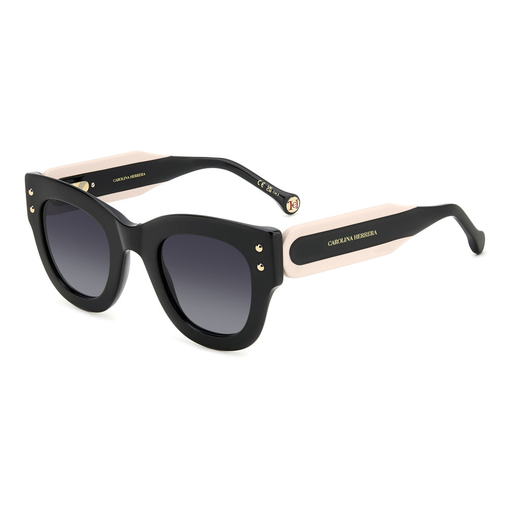Gafas de sol Carolina Herrera femeninas, estilo cuadrada, montura de acetato, color de montura negro, color de lente gris y calibre 47 mm - Envío 24/48 horas en España - Her 0222/S 3H2