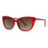Vista lateral gafa sol marca Luper modelo Arenales color rojo