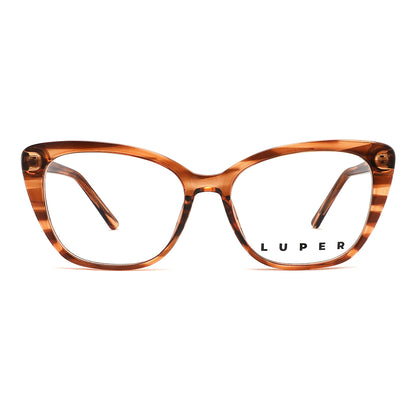 Vista frontal gafa graduada marca Luper modelo Los Saez color marron