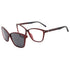 Vista lateral gafa graduada marca LUPER modelo Ricardo Gil color rojo clip magnético