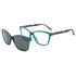Vista lateral gafa graduada marca LUPER modelo Ricardo Gil color verde clip magnético